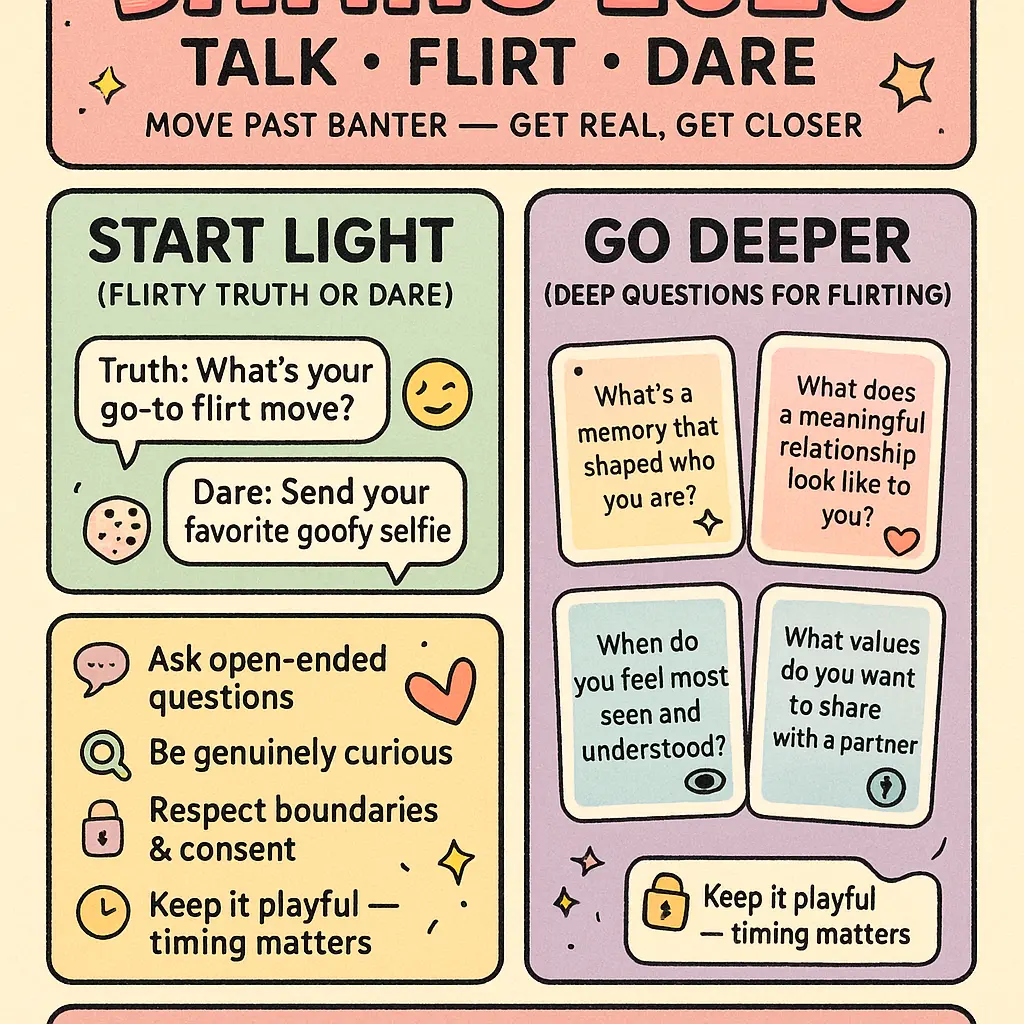 talk flirt dare questions online - Dating