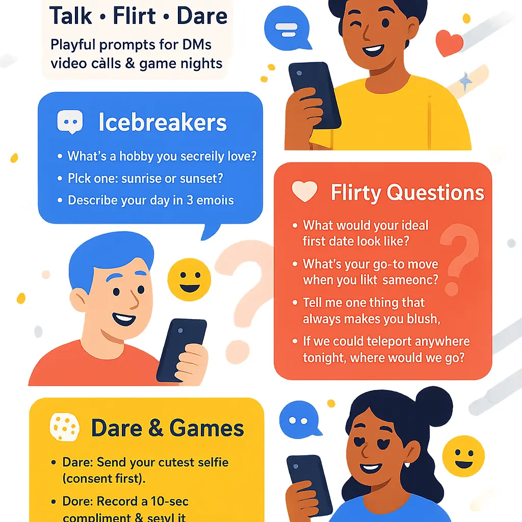 talk flirt dare questions online - Crush