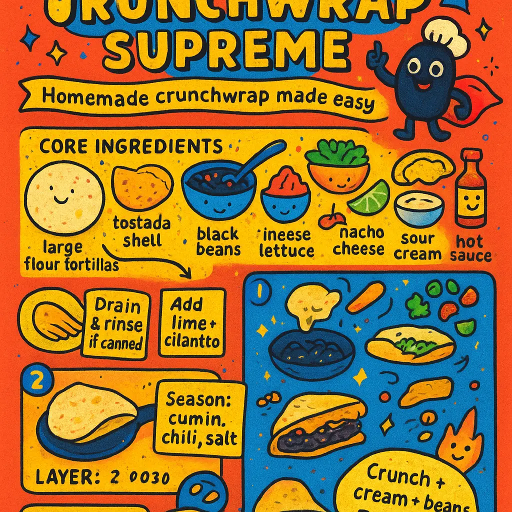veggie crunchwrap supreme - Black